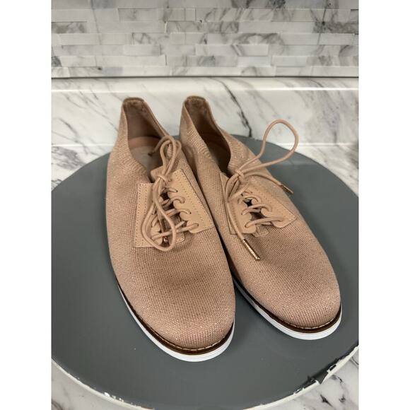 Cole Haan Womens 10.5B Original‎ Grand Oxfords Pink Knit Glitter Shoes W17156 - Picture 1 of 11